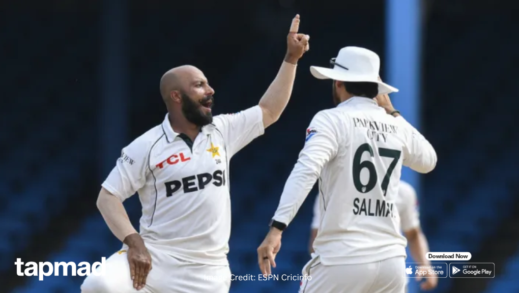 Pakistan Gain Control of Second Test After Sajid and Usman's Bowling Heroics