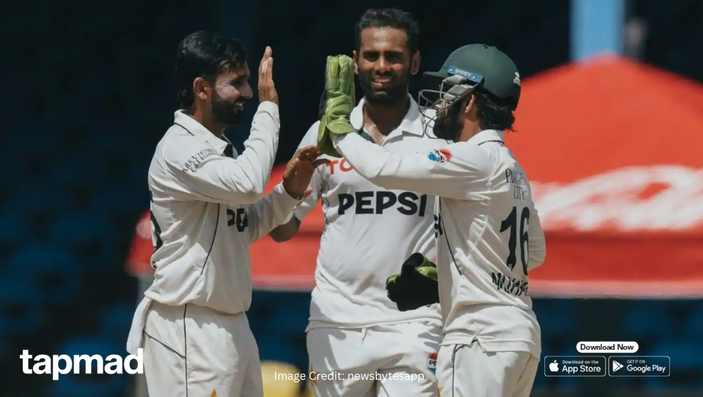 Pak Defeated WI in 2nd Test by 8 Wickets to Level Series