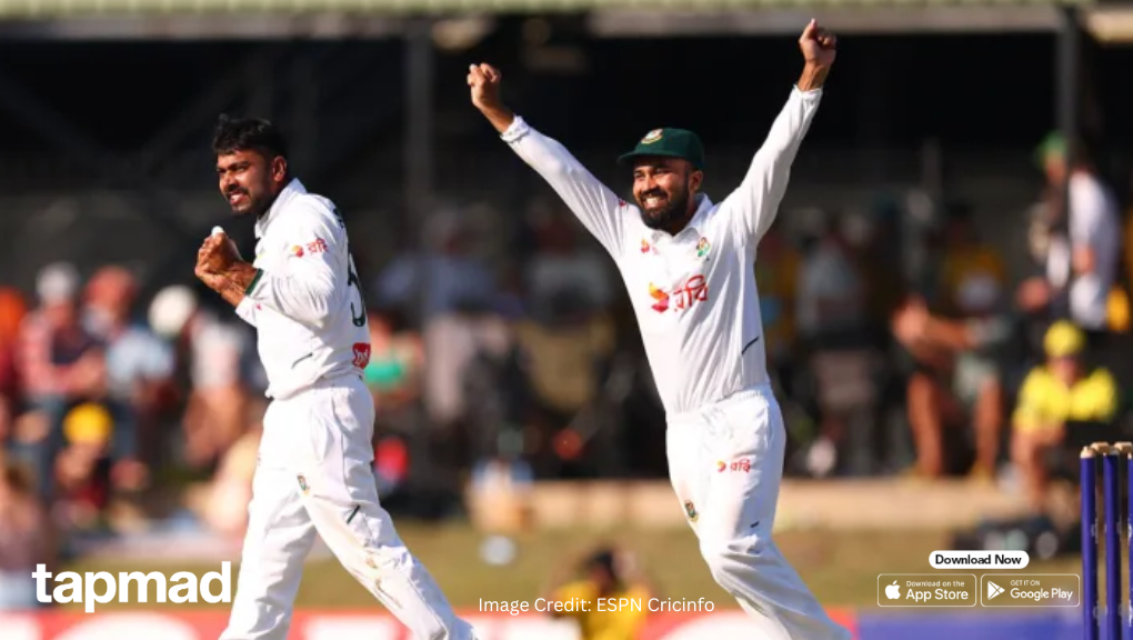 Mahmud, Spinners Help Bangladesh Gain the Advantage Over Australia in Darwin Test