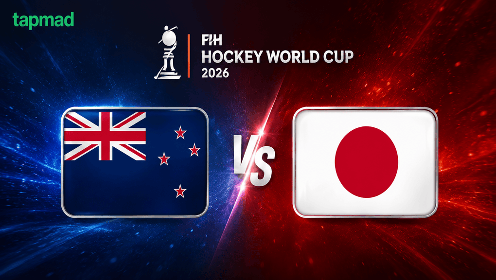 New Zealand Lead Japan at Half-Time in FIH Hockey World Cup