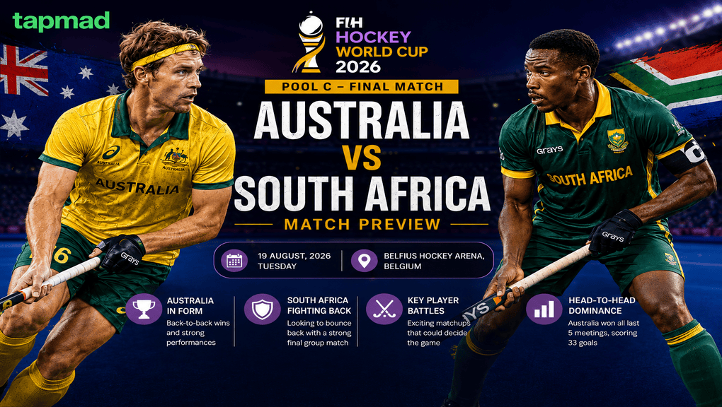 Australia vs South Africa Preview: FIH Men’s Hockey World Cup 2026
