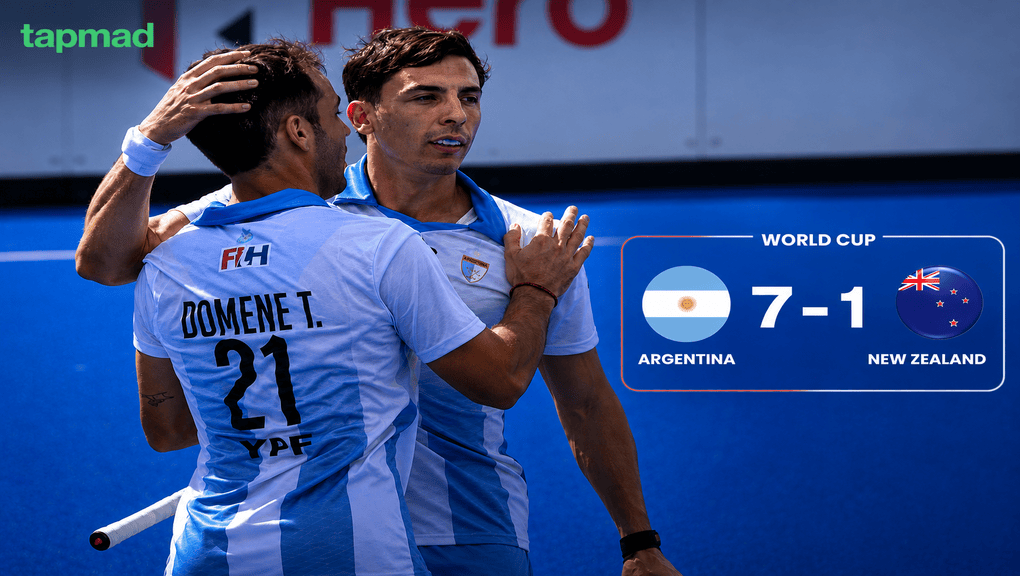 Argentina Defeated New Zealand 7-1 in Stunning FIH World Cup Comeback