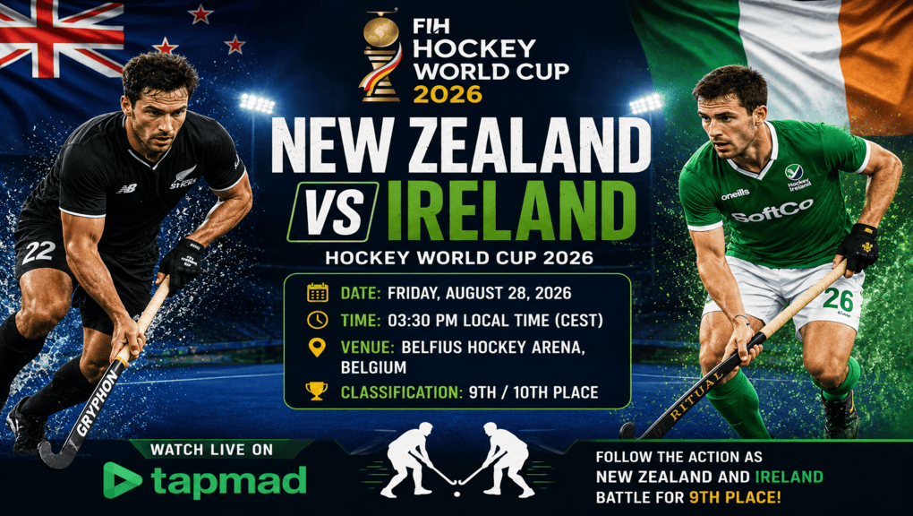 NZ vs Ire Hockey World Cup 2026: Match Preview, Date, Time & Venue