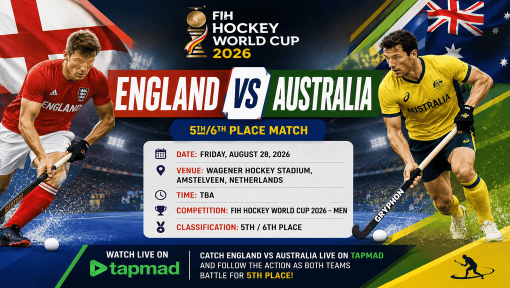 England vs Australia Hockey World Cup 2026: Match Preview, Date, Time & Venue