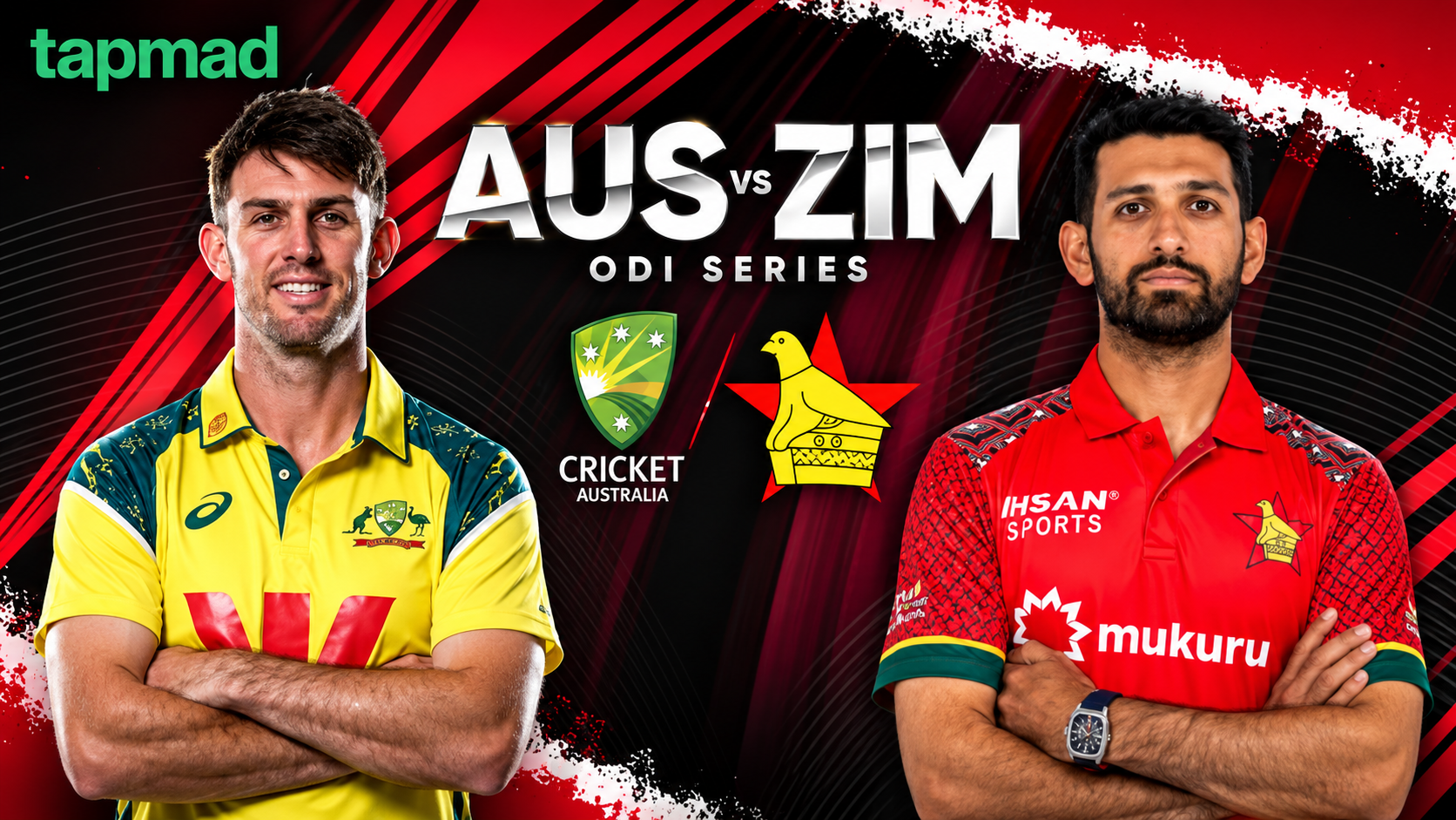 Australia vs Zimbabwe Live 1st ODI Watch on tapmad in Bangladesh