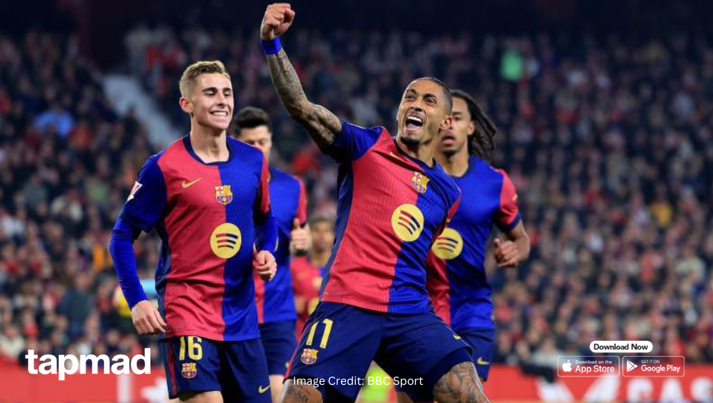 Raphinha Hat-Trick Powers Barcelona To Victory Over Sevilla in La Liga 2026
