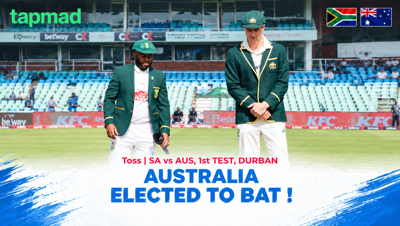 Australia vs South Africa 1st Test Toss Update and Confirmed XIs