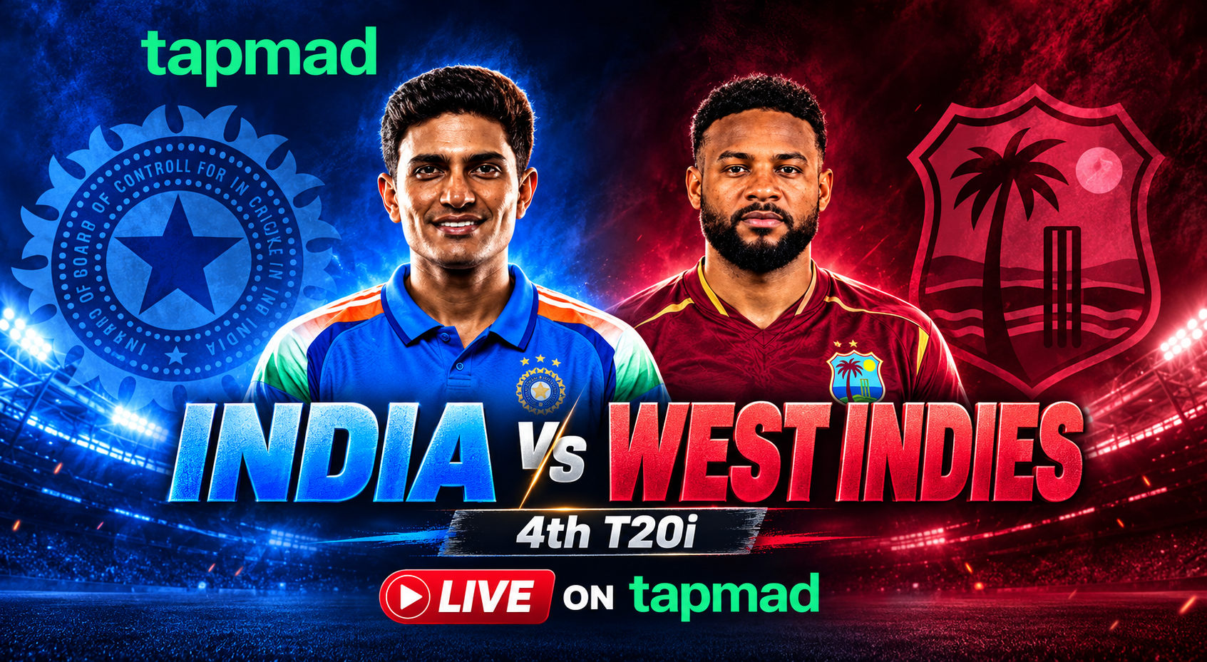India vs West Indies 4th T20I Preview, Team News and Match Details