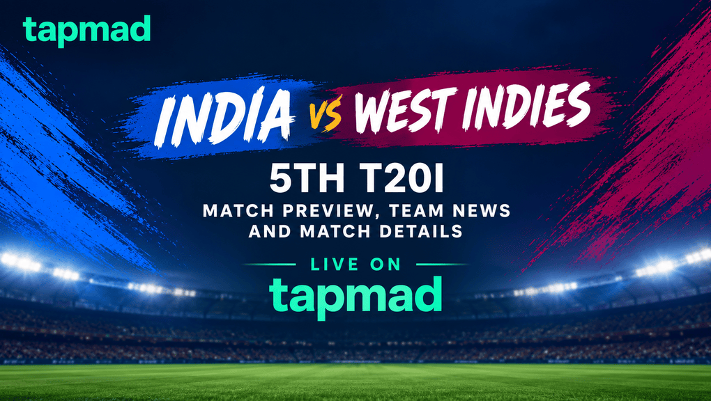 India vs West Indies 5th T20I Match Preview, Team News and Match Details