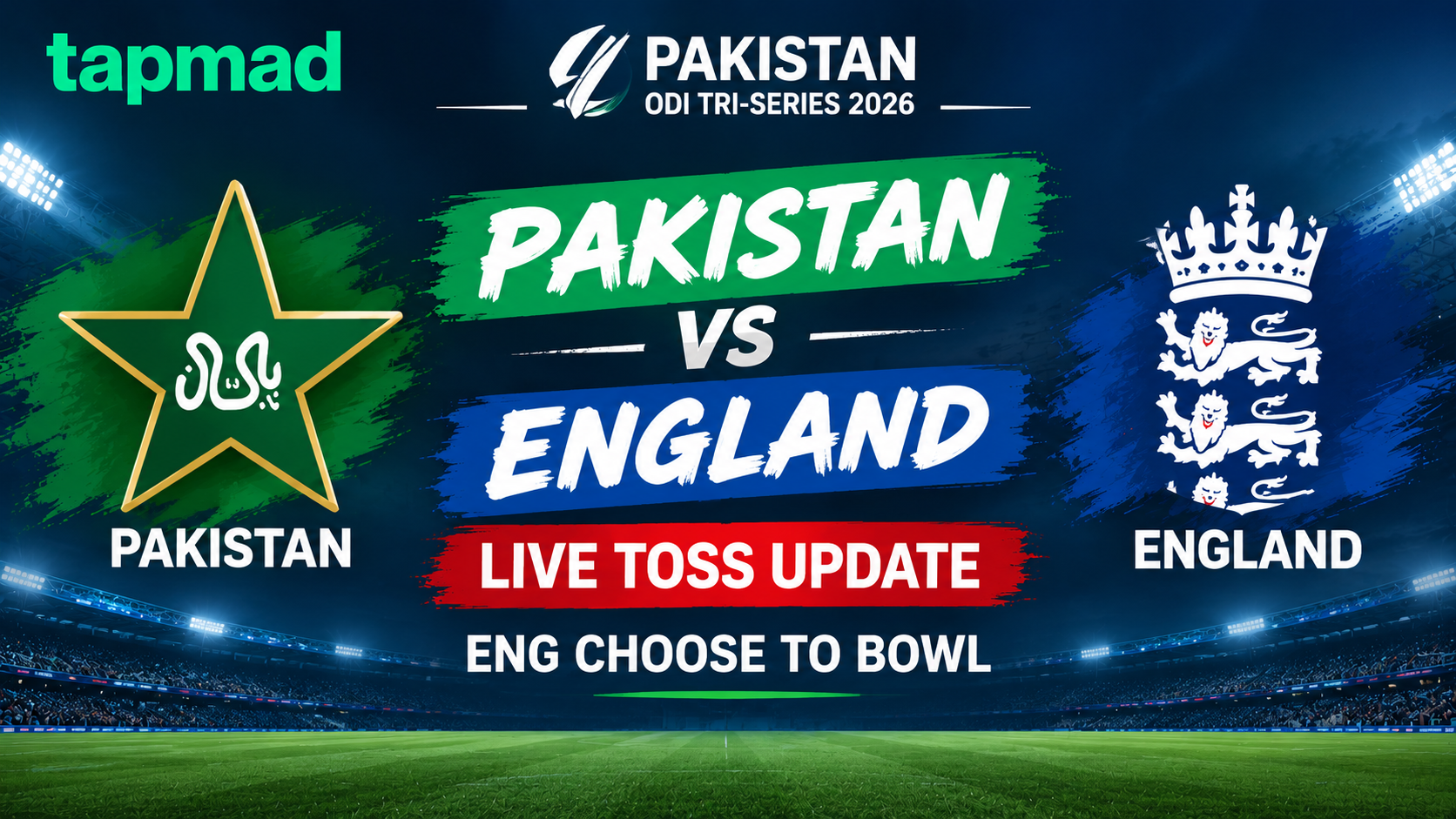 Pakistan vs England Live Toss Update as Eng Choose to Bowl