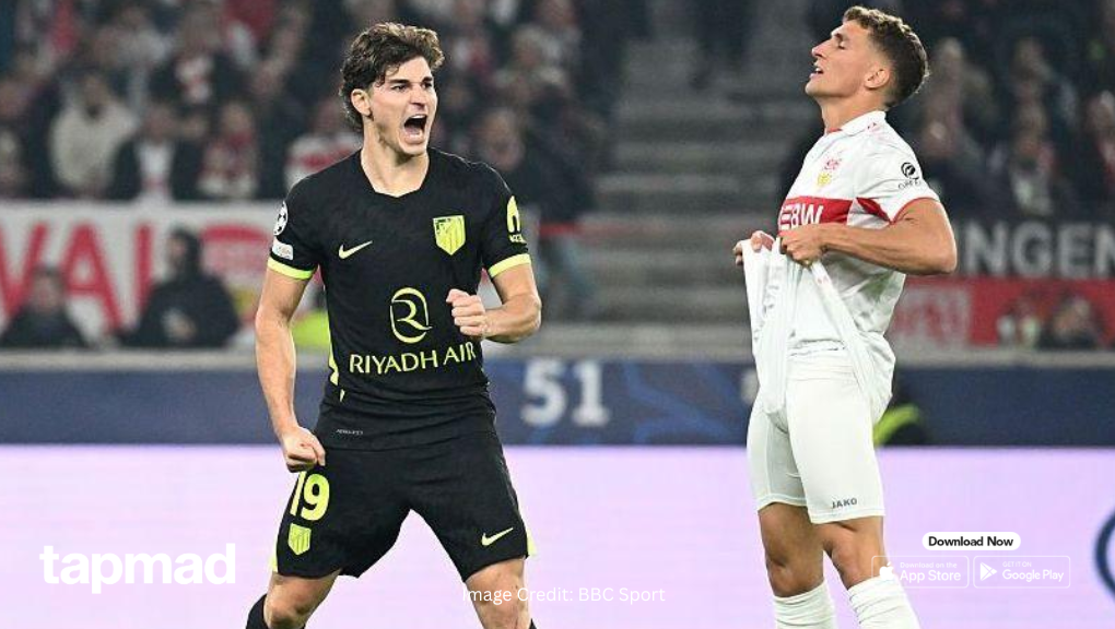Stuttgart Held to 1-1 Draw by Atletico Madrid Despite Dominant Display in Champions League