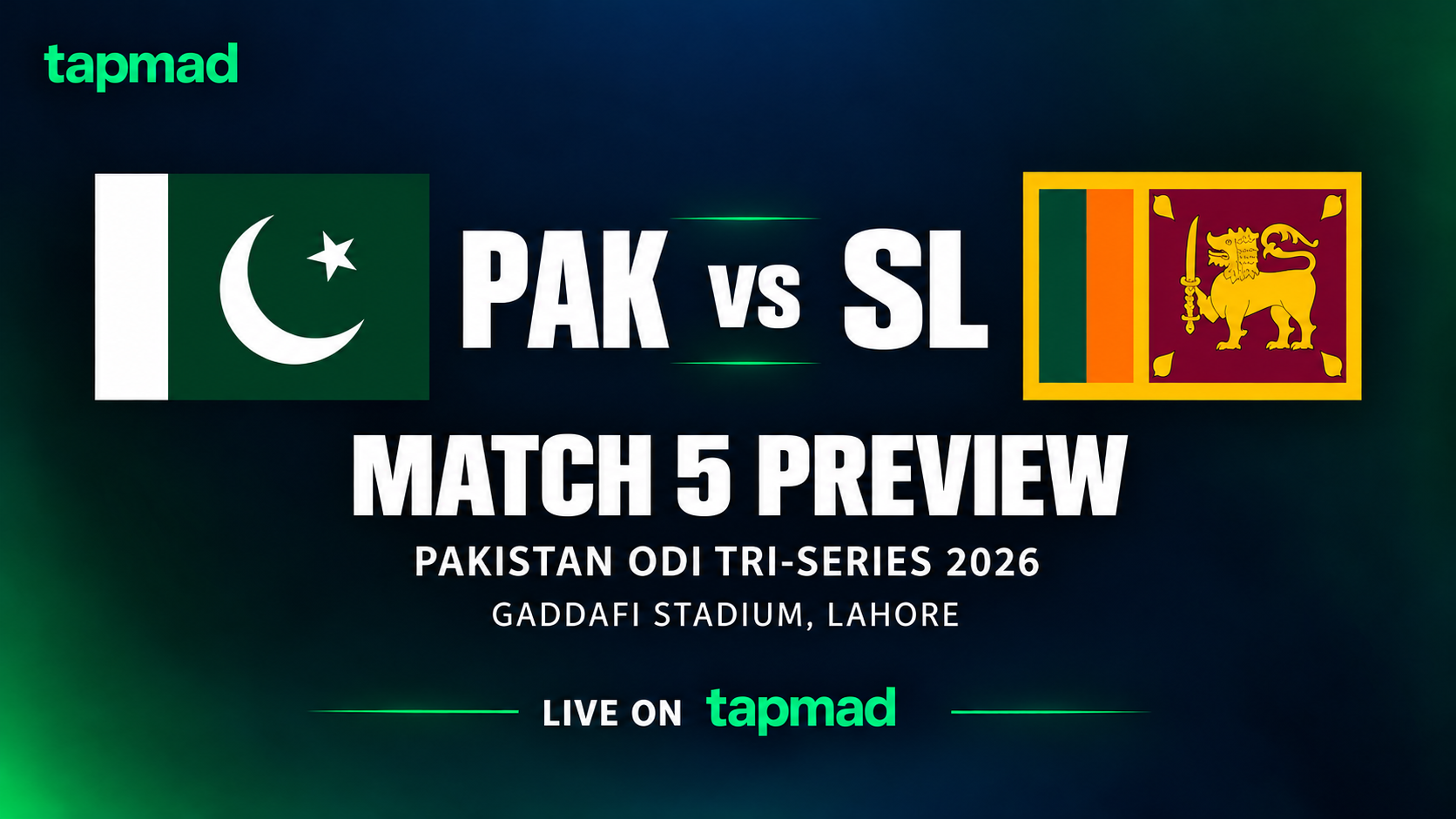 PAK vs SL Match 5 Preview: Pakistan and Sri Lanka Face Crucial Lahore Test