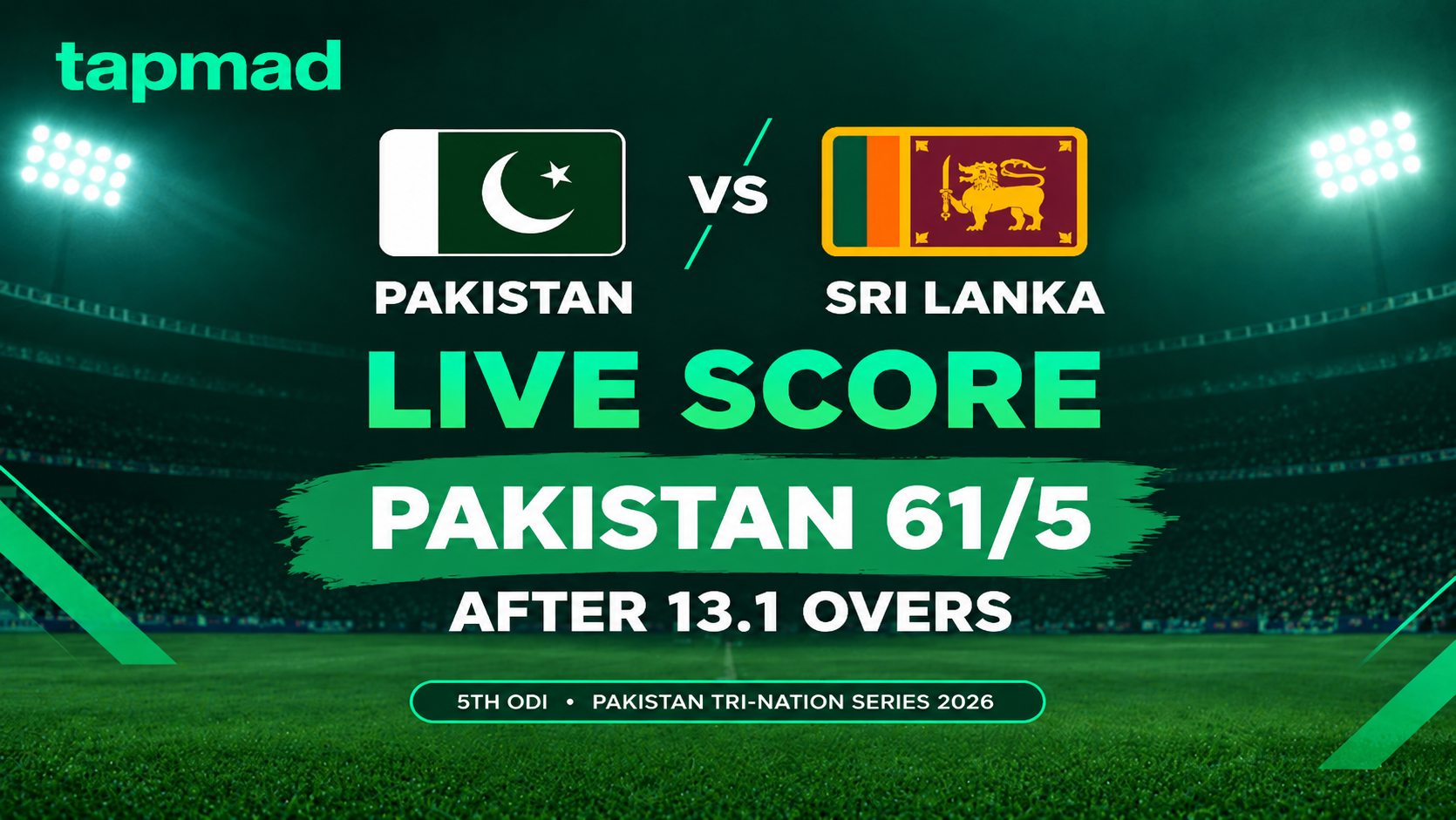 Babar Azam Falls as Pakistan Lose Five Wickets Against Sri Lanka
